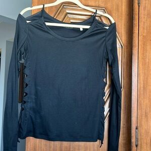 Helmut Lang cold shoulder top